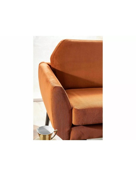 Sofa 2os Mena Velvet Cynamonowa