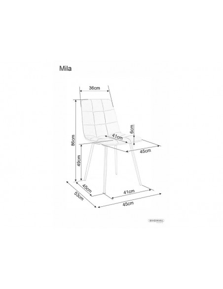 Krzesło Mila Velvet Beżowe