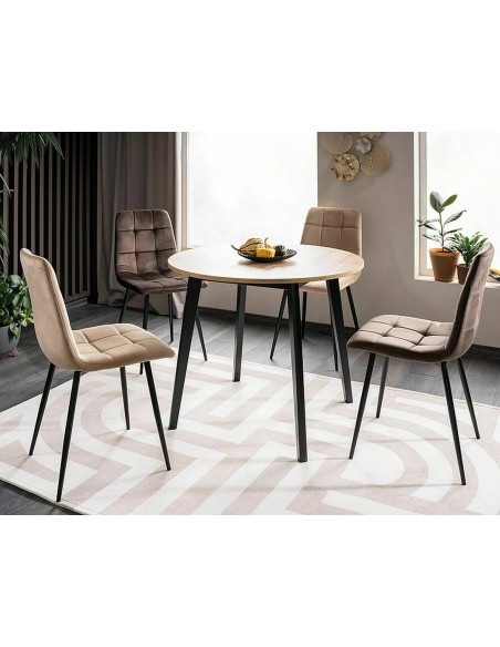 Krzesło Mila Velvet Brązowe