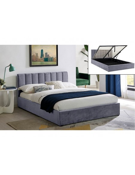 Łóżko 140 Montreal Velvet Szare