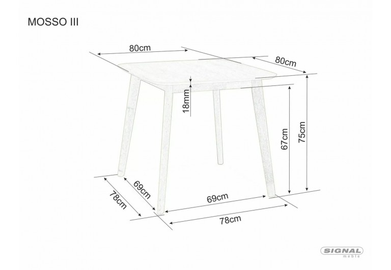Stół Mosso III Dąb