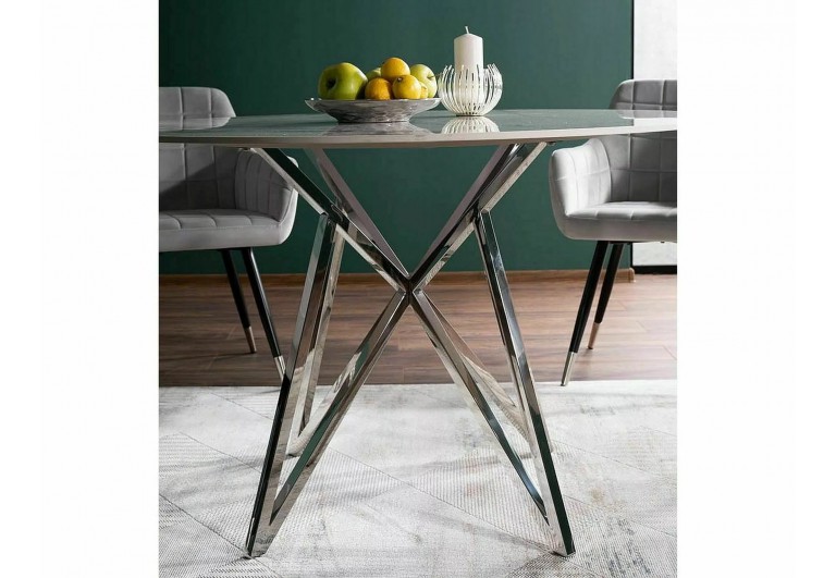 Stół okrągły 120 Murano Biały Połysk