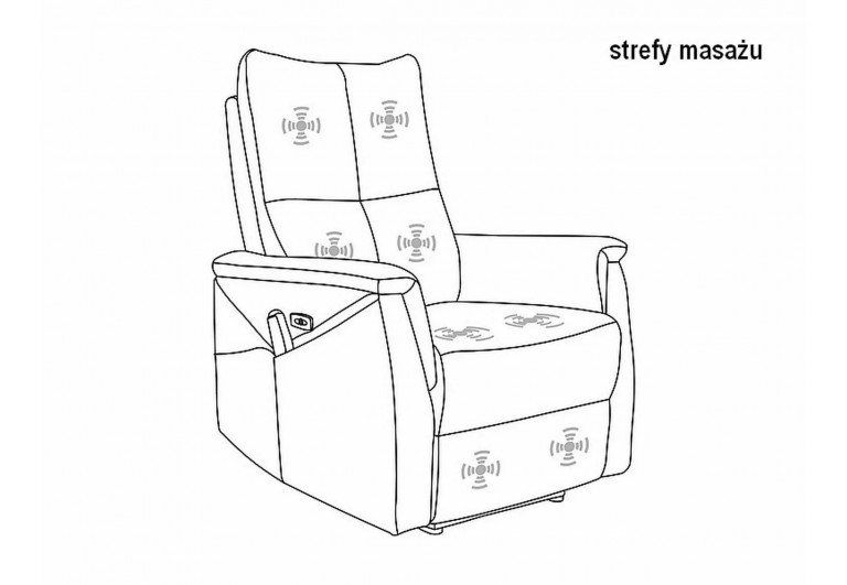 Fotel rozkładany Neptun z funkcją masażu Beżowy