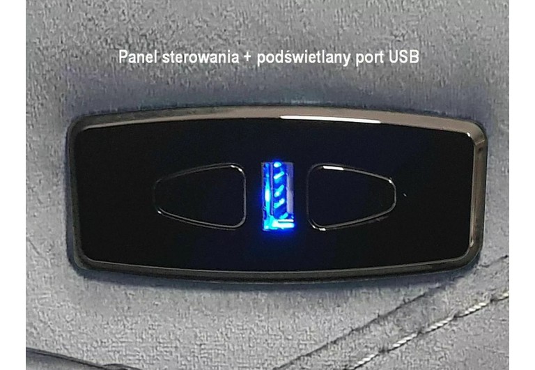 Fotel rozkładany Neptun z funkcją masażu Granatowy