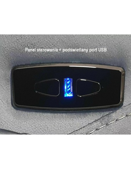 Fotel rozkładany Neptun z funkcją masażu Granatowy