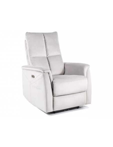 Fotel rozkładany Neptun z funkcją masażu Jasny Szary