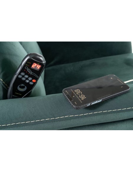 Fotel rozkładany Neptun z funkcją masażu Zielony