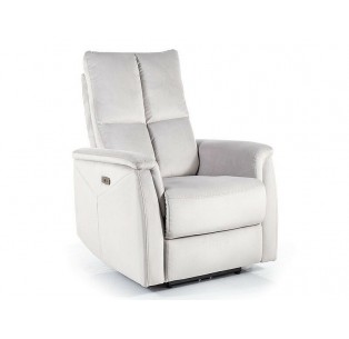 Fotel rozkładany Neptun Velvet Jasny Szary