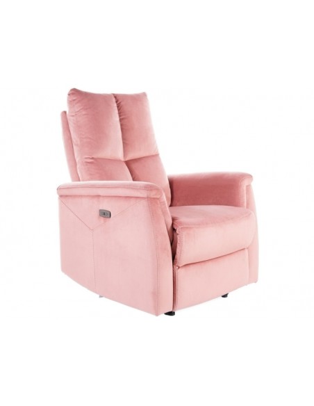 Fotel rozkładany Neptun Velvet Różowy