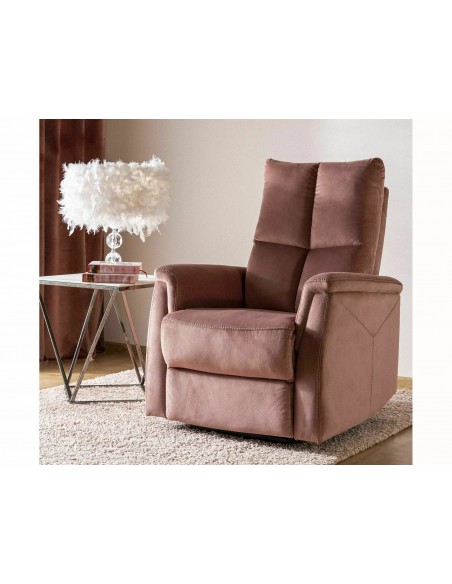 Fotel rozkładany Neptun Velvet Różowy
