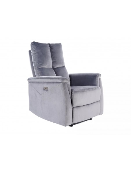 Fotel rozkładany Neptun Velvet Szary