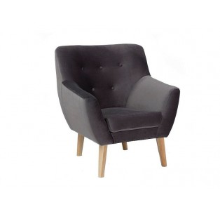 Fotel Nordic 1 Velvet Ciemny Szary