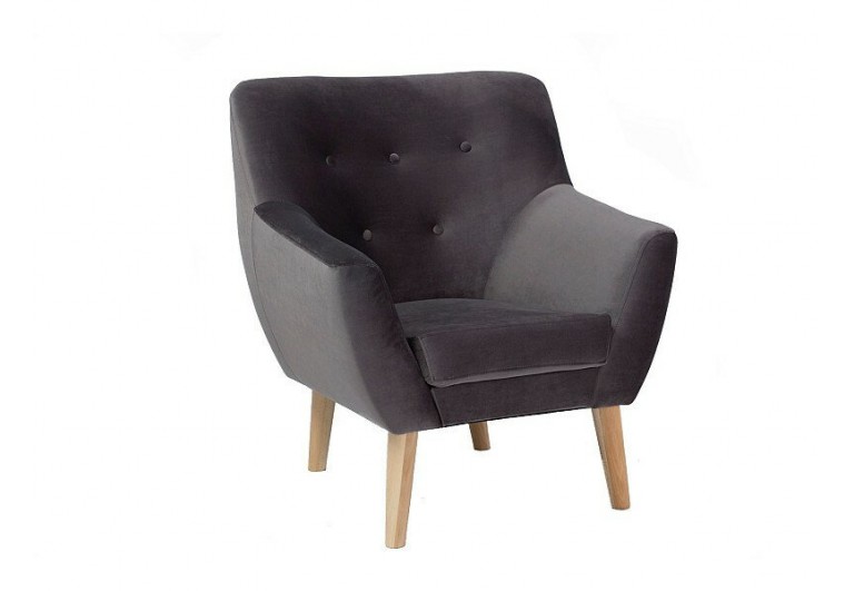 Fotel Nordic 1 Velvet Ciemny Szary