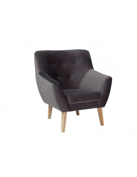 Fotel Nordic 1 Velvet Ciemny Szary