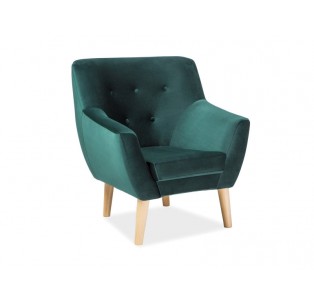 Fotel Nordic 1 Velvet Zielony