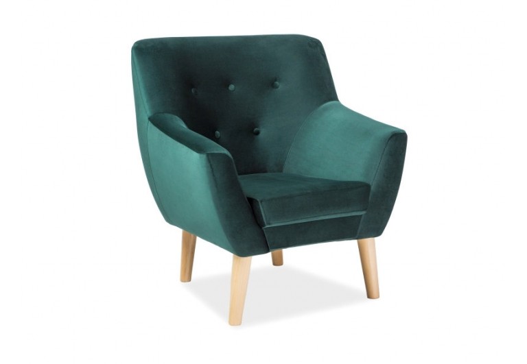 Fotel Nordic 1 Velvet Zielony