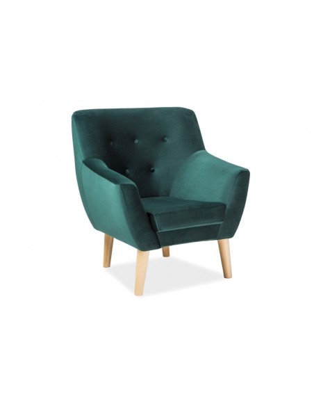 Fotel Nordic 1 Velvet Zielony