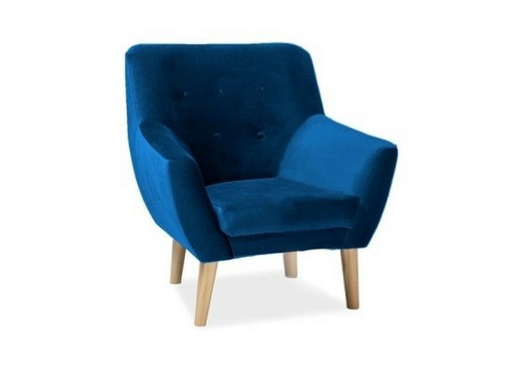 Fotel Nordic 1 Velvet Granatowy