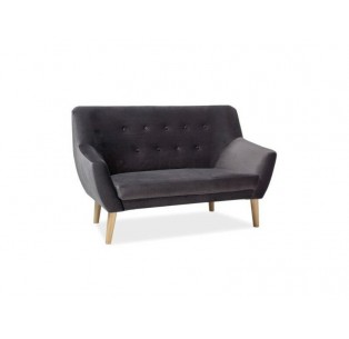 Sofa Nordic 2os Velvet Szary