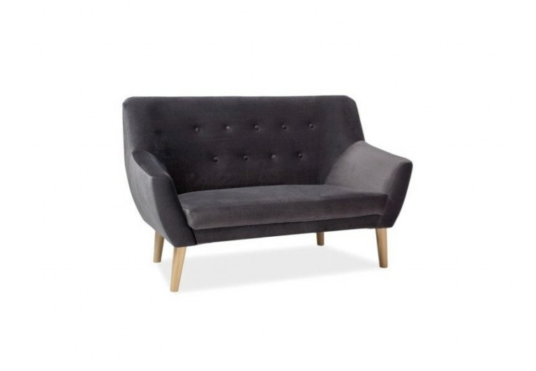 Sofa Nordic 2os Velvet Szary
