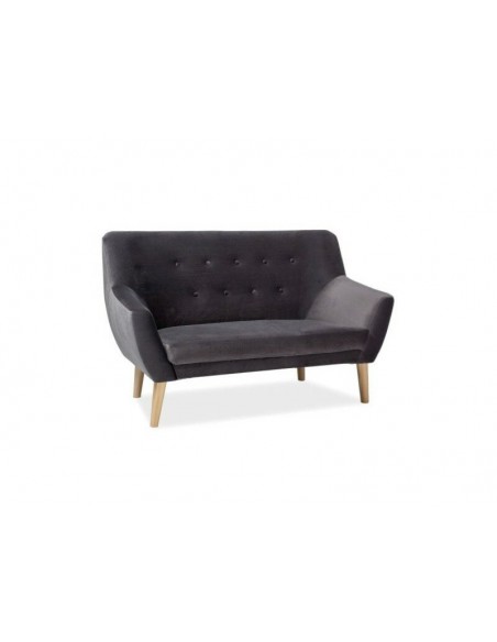 Sofa Nordic 2os Velvet Szary