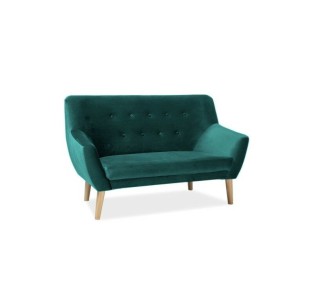 Sofa Nordic 2os Velvet Zielony