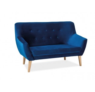 Sofa Nordic 2os Velvet Granatowy
