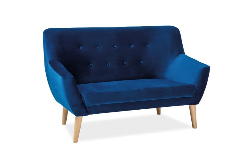 Sofa Nordic 2os Velvet Granatowy