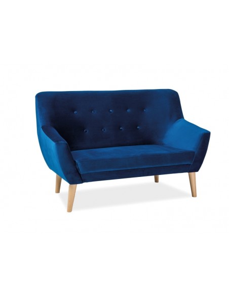 Sofa Nordic 2os Velvet Granatowy