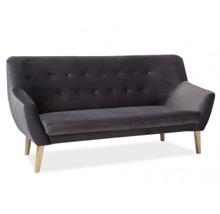 Sofa Nordic 3os Velvet Szara
