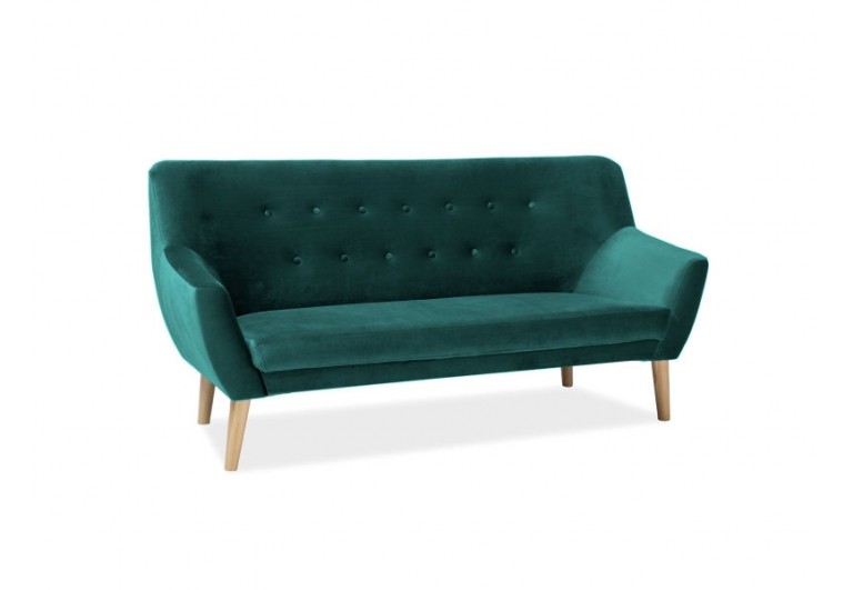 Sofa Nordic 3os Velvet Zielona