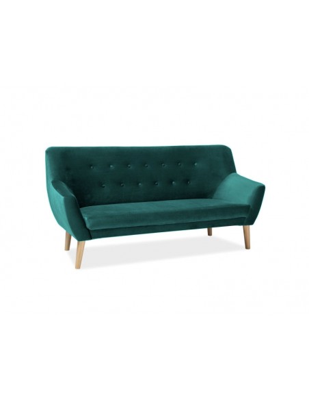 Sofa Nordic 3os Velvet Zielona