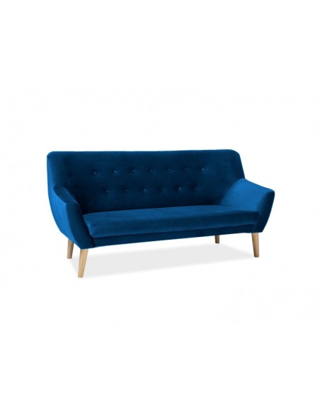 Sofa Nordic 3os Velvet Granatowa