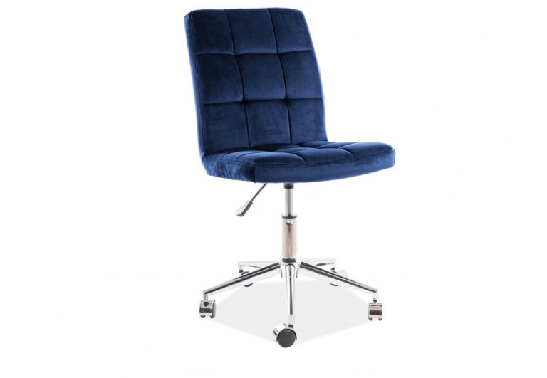Fotel Obrotowy Q-020 Velvet Granatowy