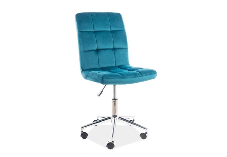 Fotel Obrotowy Q-020 Velvet Turkusowy