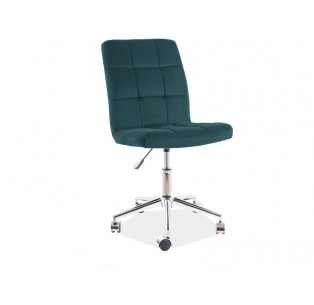 Fotel Obrotowy Q-020 Velvet Zielony
