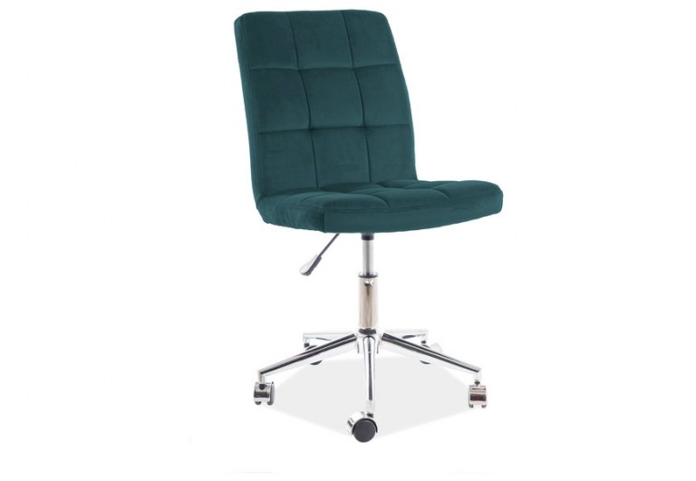 Fotel Obrotowy Q-020 Velvet Zielony