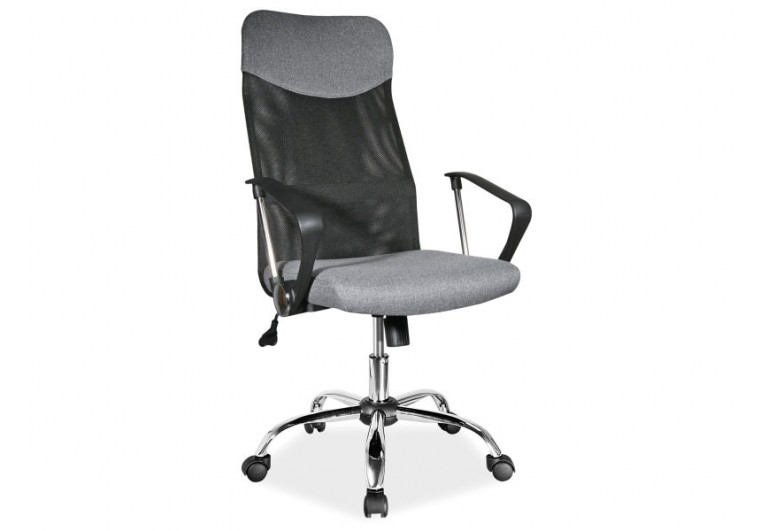 Fotel obrotowy materiał Q-025 Czarno-Szary