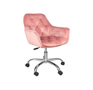 Fotel obrotowy Q-190 Velvet Różowy