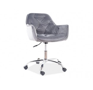 Fotel obrotowy Q-190 Velvet Szary