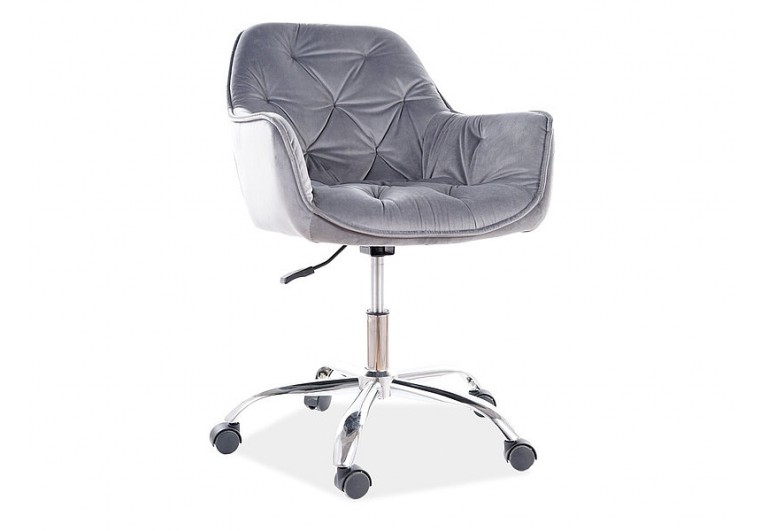 Fotel obrotowy Q-190 Velvet Szary