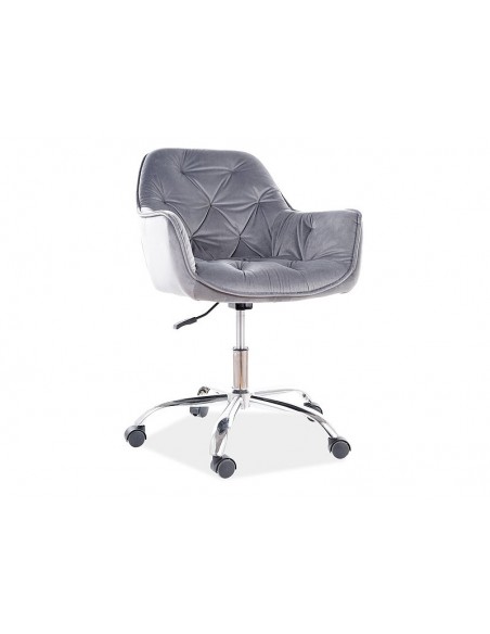 Fotel obrotowy Q-190 Velvet Szary