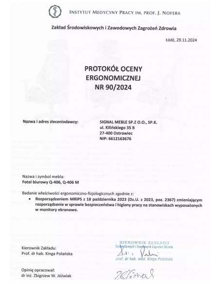 Fotel obrotowy Q-406 Czarny