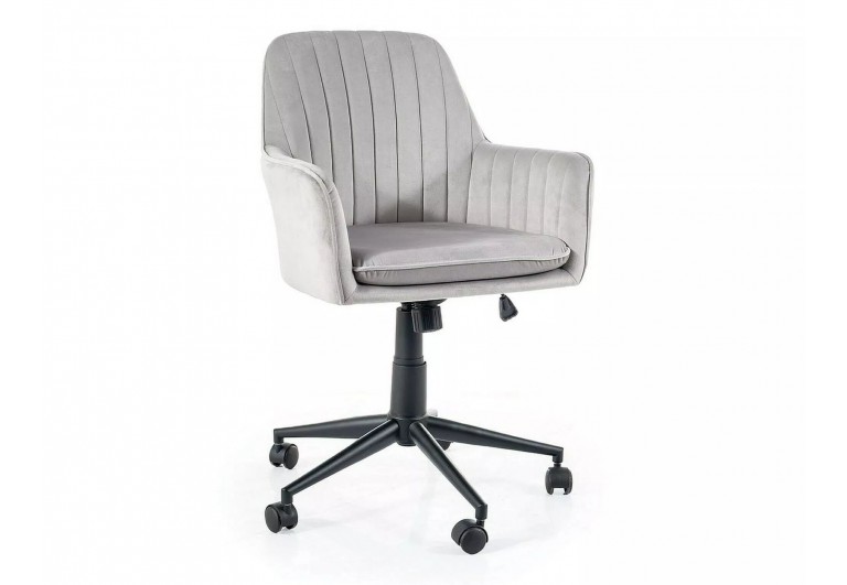 Fotel obrotowy Q-886 Velvet Jasny Szary