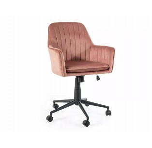 Fotel obrotowy Q-886 Velvet Różowy