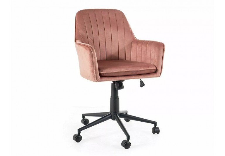 Fotel obrotowy Q-886 Velvet Różowy