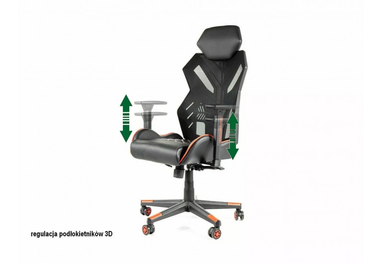 Fotel obrotowy Revolt Czarno-Czerwony