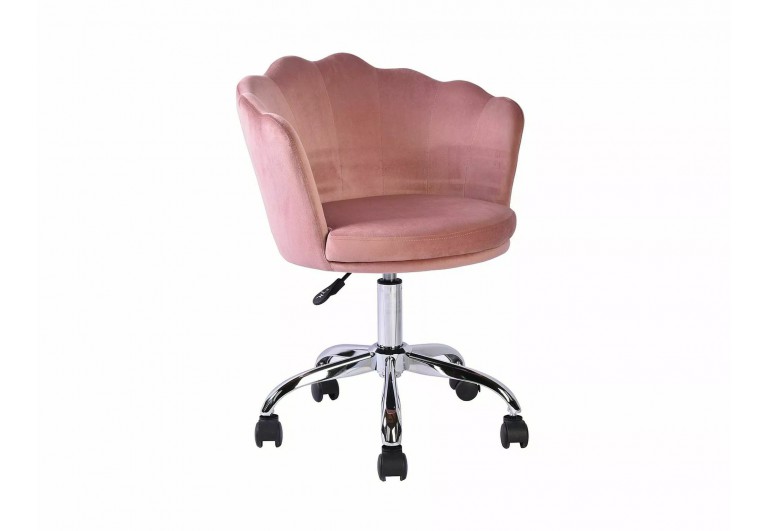 Fotel obrotowy Rose Velvet Różowy