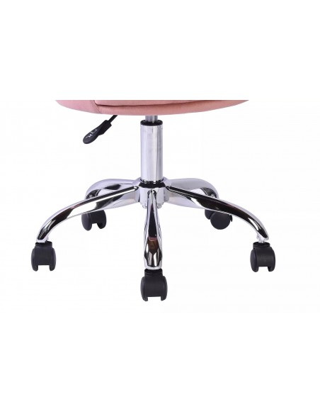 Fotel obrotowy Rose Velvet Różowy