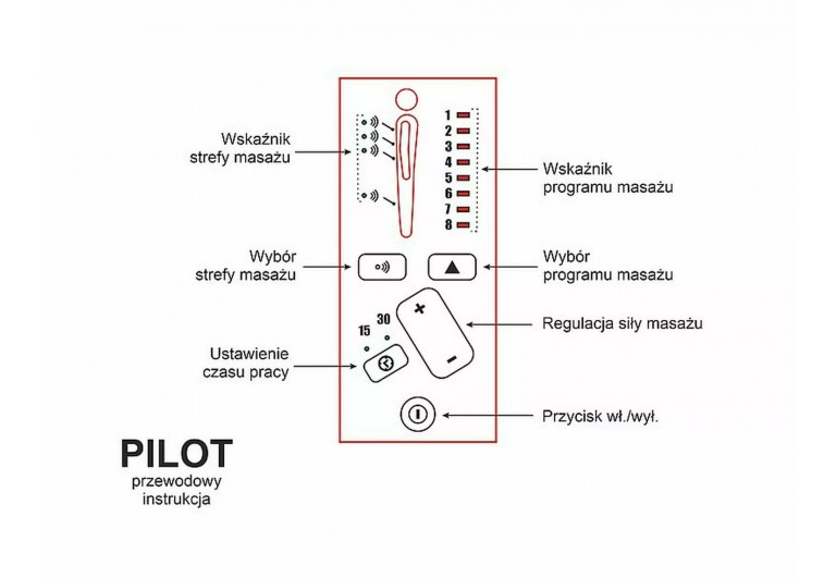 Fotel rozkładany Pegaz M Velvet z f. masażu Szary